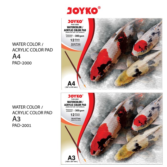 

Promo Joyko Watercolor Pad Buku Gambar Cat Air Akrilik 300 Gsm 12 Sheets Terbaru