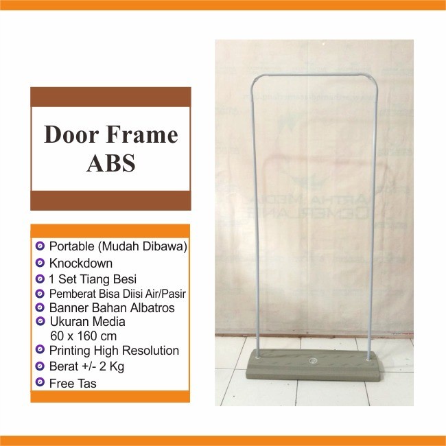 

Promo Standing Water Tank Door Frame Banner 60 X 160 Bisa Di Isi Air/Pasir