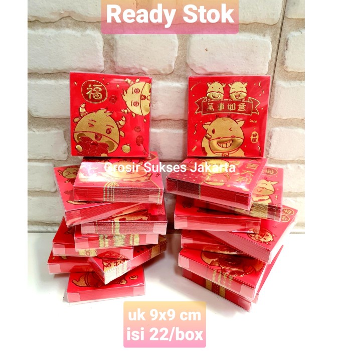 

GROSIR Angpao Imlek Shio Kerbau Isi 22 Ampao BOX Murah Angpau Merah