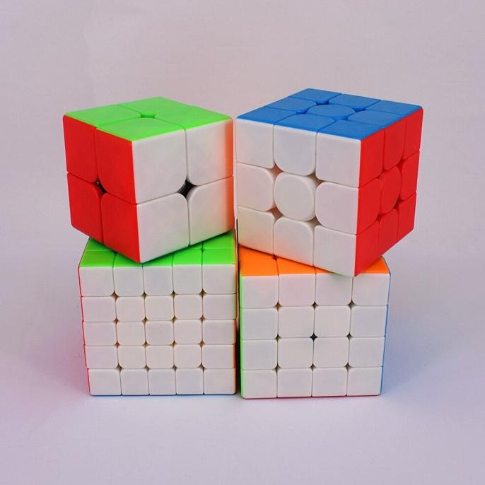 Gratis Ongkir Paket Rubik 2x2 3x3 4x4 5x5 Stikerless Moyu Gift Box - Paket Rubik Limited Edition (tr