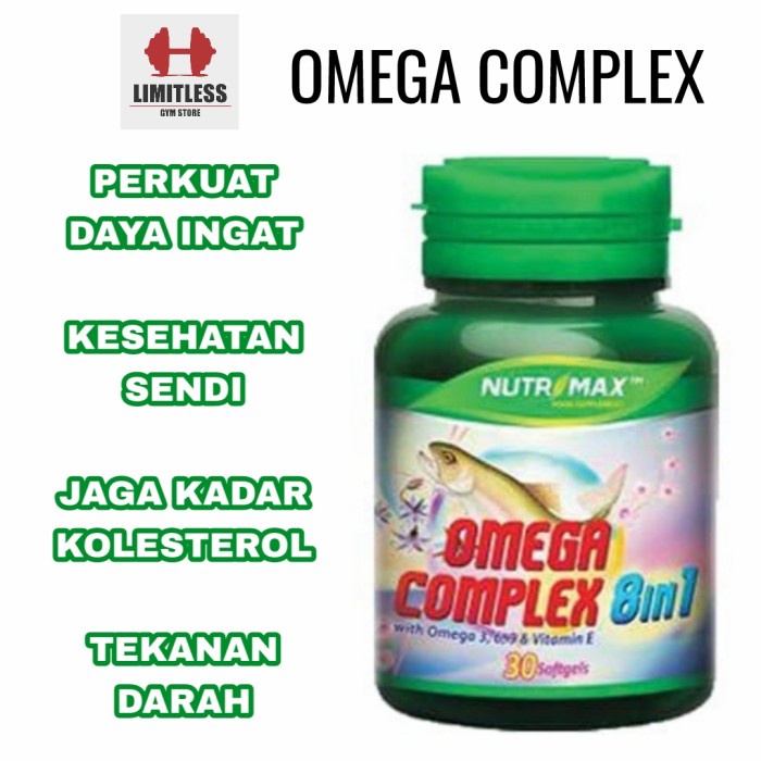 Nutrimax Omega Complex 30 Softgels Omega 3 6 9 Fish Oil Fishoil BPOM