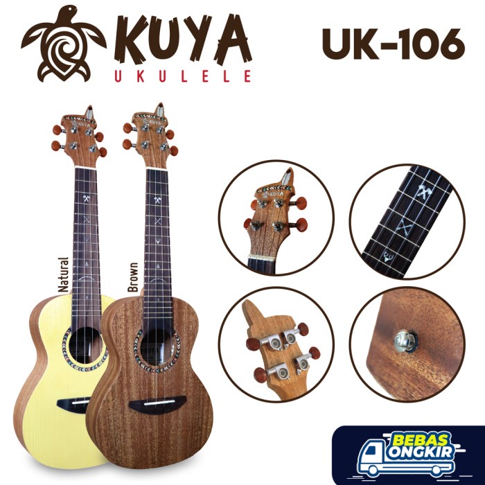 Ukulele - Gitar Ukulele Kuya Uk-106 Indian Style Brown, Natural