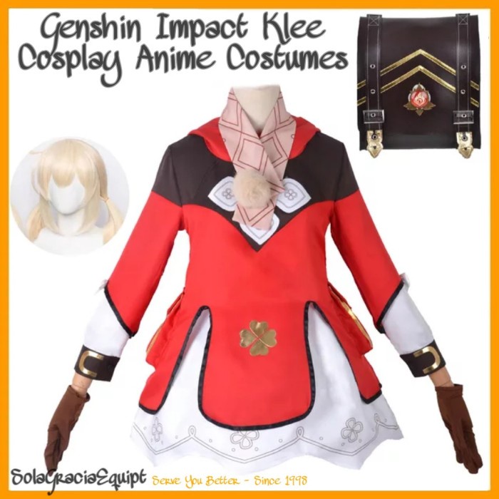 Genshin Impact Klee Cosplay Anime Costume Ready