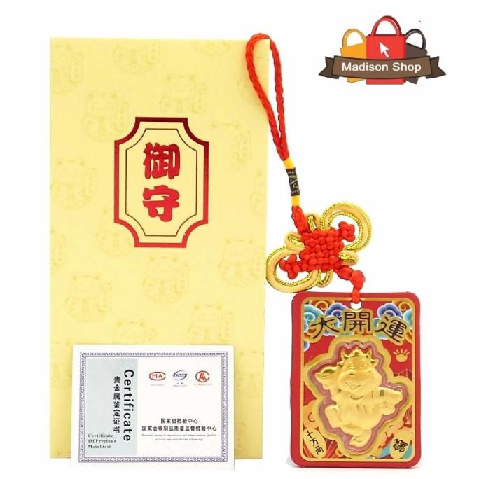 XIEXIENIN Lucky Charm Kerbau Emas Gift Jimat Hoki Kado Imlek Shio Kerbau Gold Ox