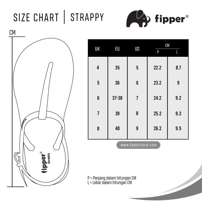 NEW Fipper Strappy For Woman,Sandal Fipper Original,Sandal Wanita Fipper