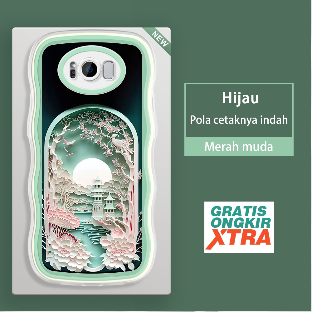 Samsung S8 S9 S10 S20 Plus Ultra FE S21 S22 5G  Casing Ponsel  Memotong gaya Cina 3D  warna-warni ge