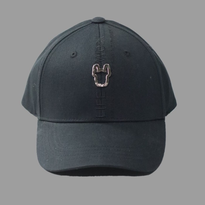 LIFEWORK SMALL LOGO RADOG IN BLACK ORIGINAL TOPI PRIA WANITA BRANDED
