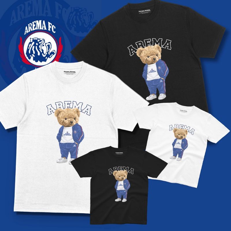 Kaos "Bear Arema" - Arema Malang/Arema Fans/Arema Day/Kaos Arema