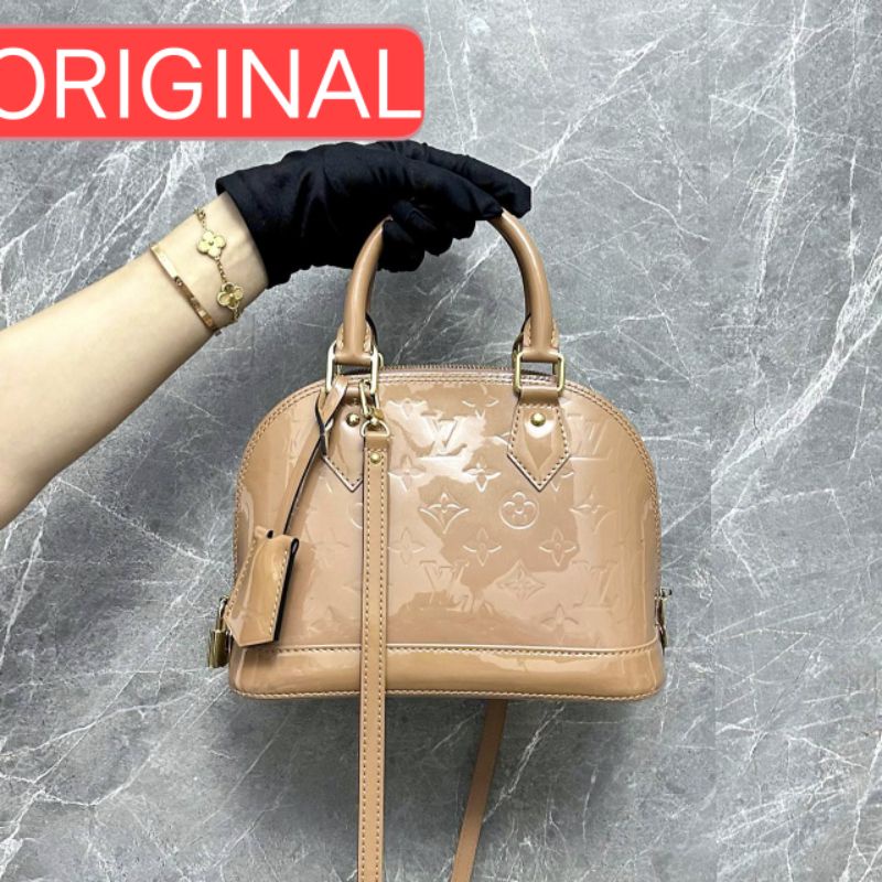 Tas Lv Alma BB Vernis Patent Neutral Leather Original