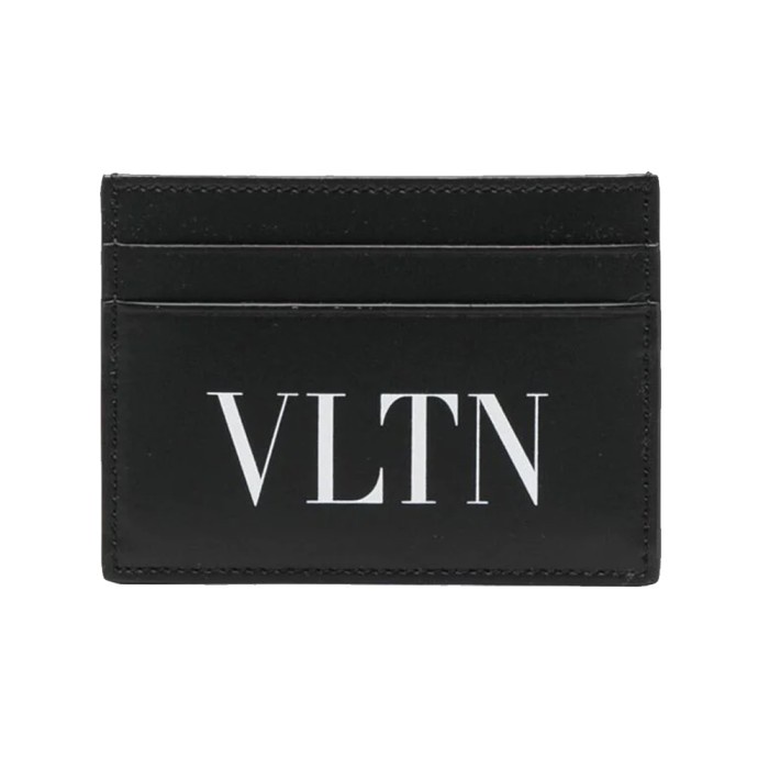 

Valentino Garavani VLTN Logo Print Card Holder Black