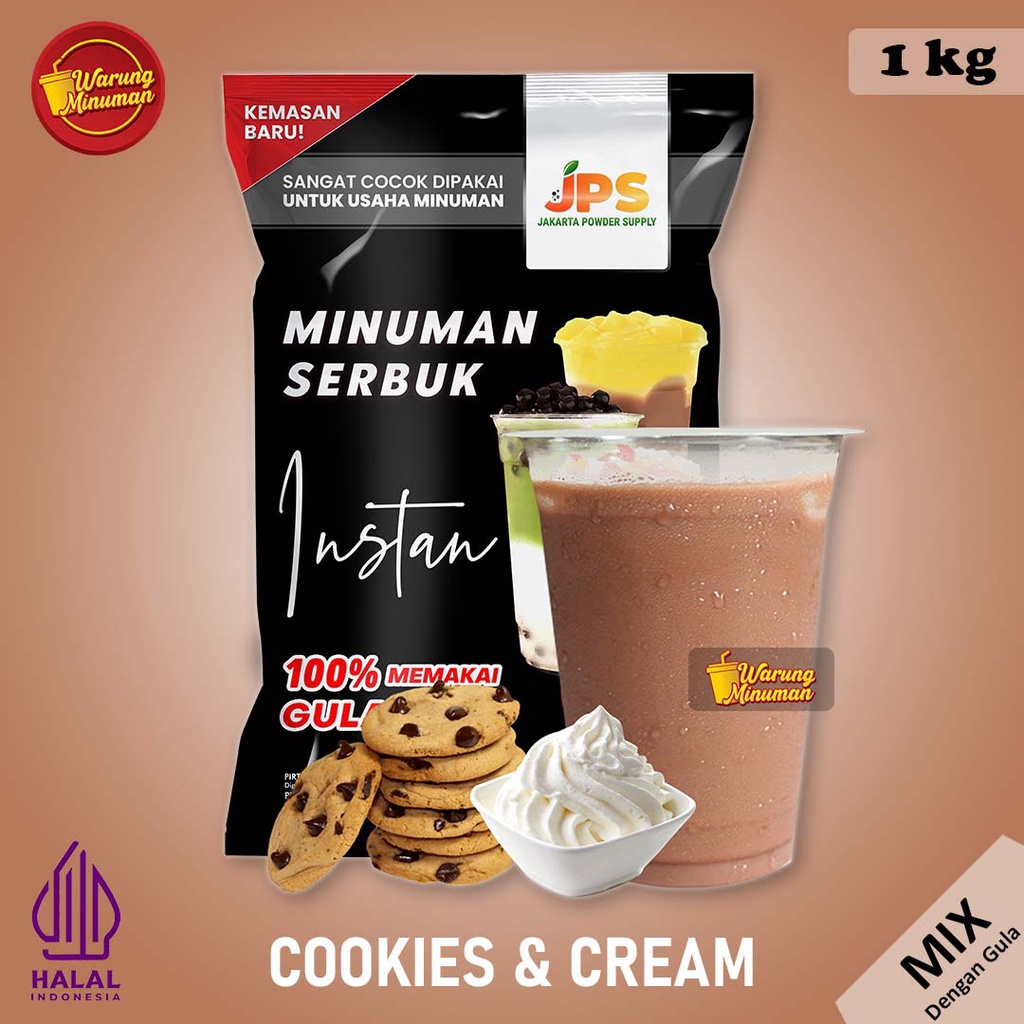 

Jps X Cookies & Cream 1 Kg - Bubuk Numan Tercampur Gula / Powder Drink / Serbuk Instan