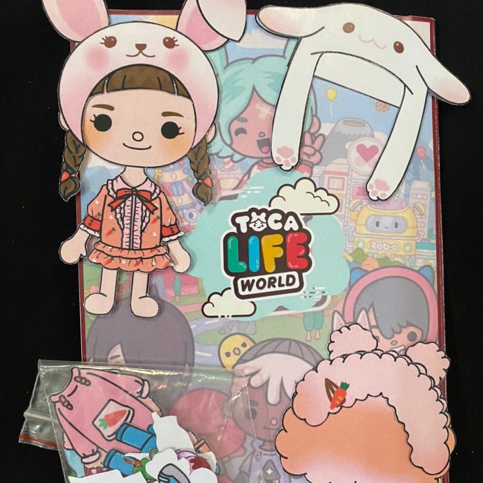 Paper Doll House Toca Boca Pink Busy Book Ready