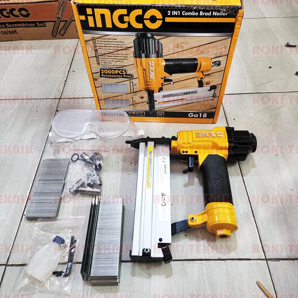 

Mesin Paku F50 Air Nailer 2In1 Stapler U Staples Lurus