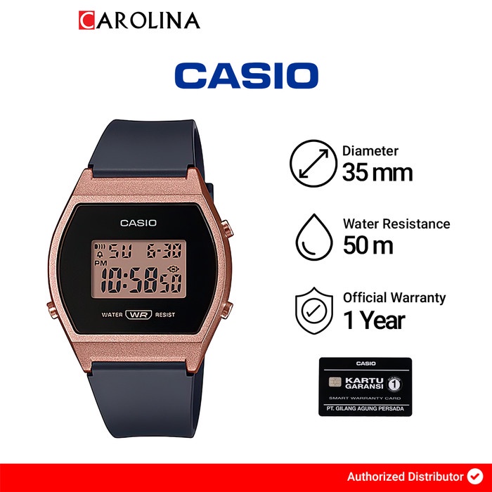 TERBARU Jam Tangan Wanita Casio General LW-204-1A /JAM TANGAN WANITA/STRAP WATCH/TALI KULIT JAM