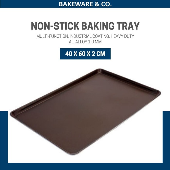 

✅Original 40X60Cm Non-Stick Al. Alloy Baking Tray - 1.0Mm Flowery Berkualitas