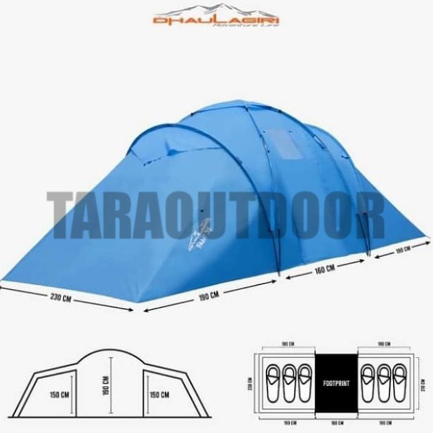 tenda camping keluarga dhaulagiri fami 36 6p