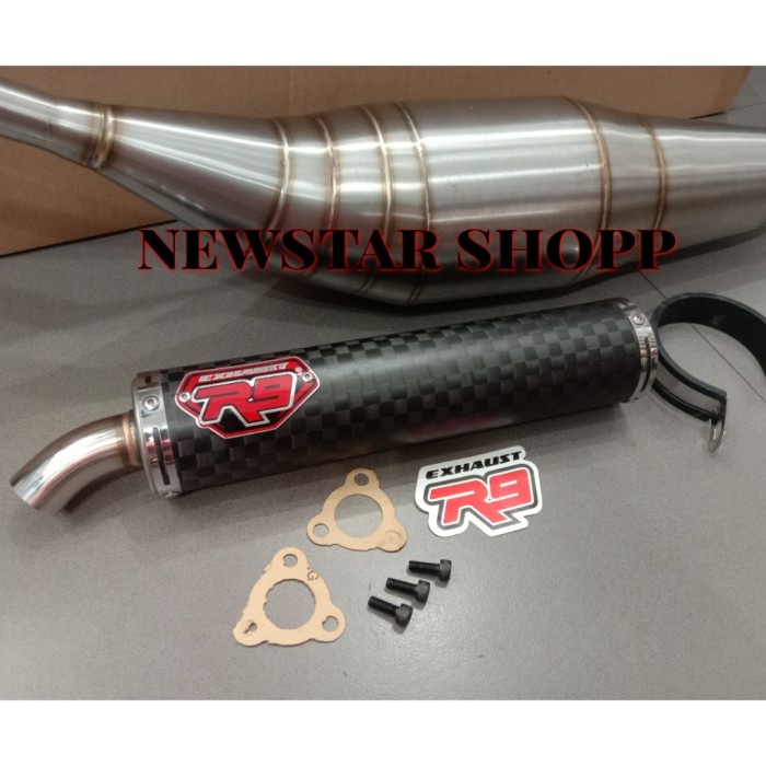 NEW KNALPOT R9 NINJA RR R NEO NEW MUGELLO CARBON FULL SYSTEM ORIGINAL PNP ORIGINAL TERBARU