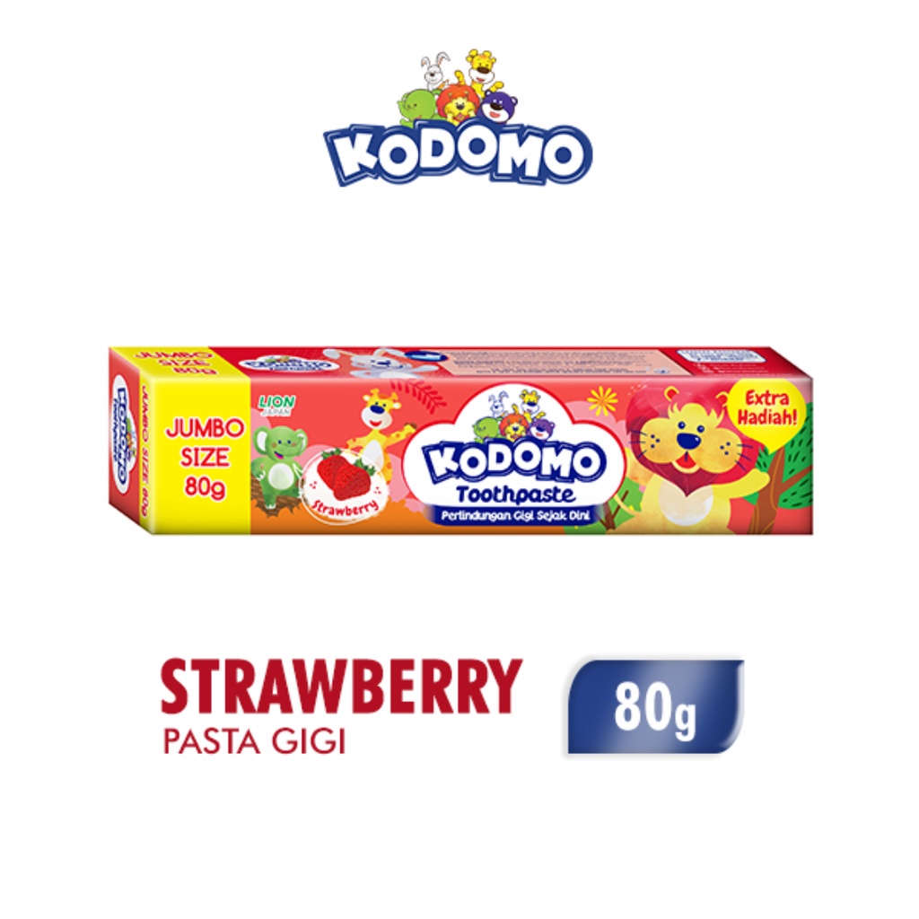 Kodomo Pasta Gigi Jumbo Strawberry 80 gr