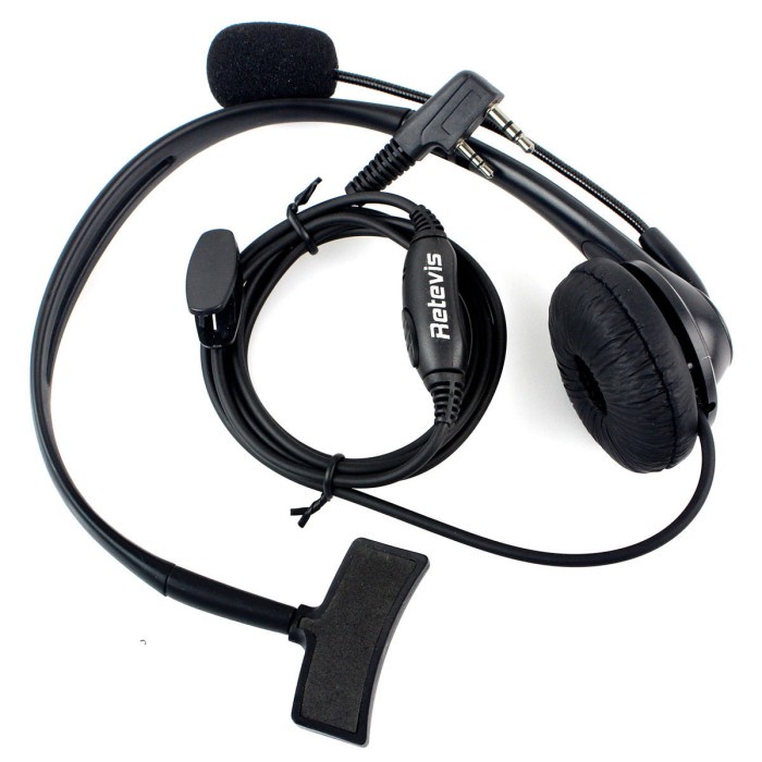 Headset Ptt Ht Radio Kenwood Firstcomm Single Headphone