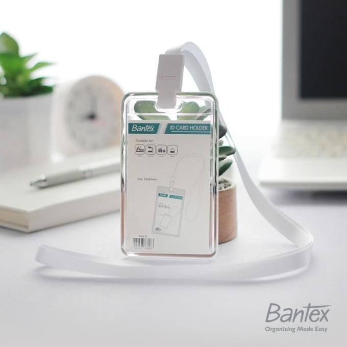 

Bantex Transparent Id Card Holder Lanyard Potrait Clear #8868 Kode 293