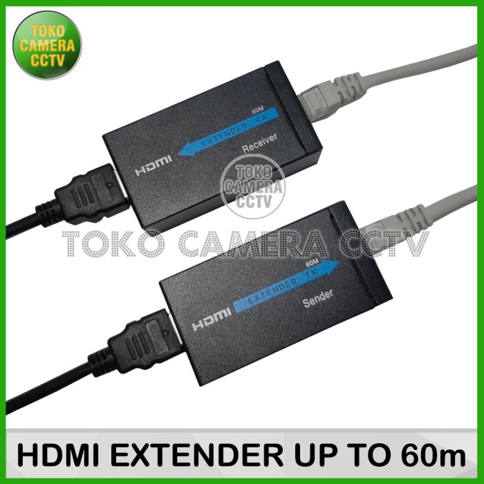 Hdmi Extender Sambungan Hdmi Conveter Hdmi To Lan Cat5E Cat6 60M