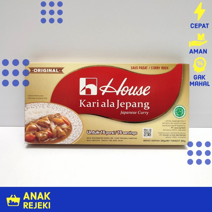 

Terbaru House Kari Ala Jepang 300Gr (16Porsi) - Saus Padat Kari Curry Roux Promo Terlaris