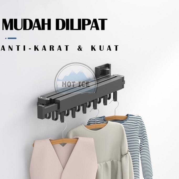 Jemuran Dinding Baju aluminium jemuran Lipat Gantung