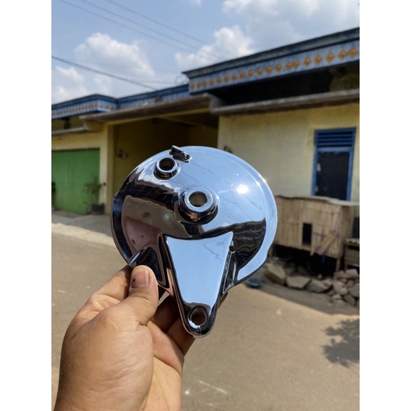 Panel Tutup Tromol Rx king Scorpio Original finising CROM