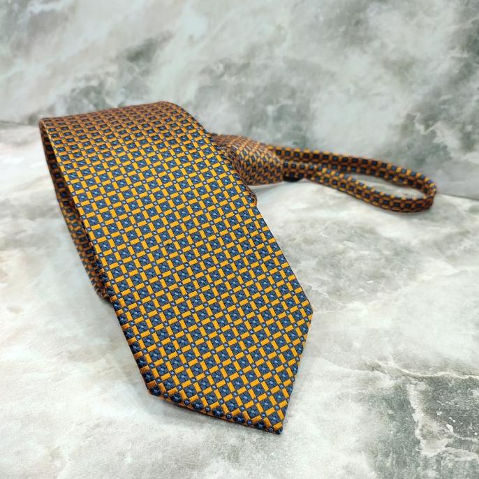 Dasi instan pria gold dasi pria zipper coklat gold dasi anti ribet