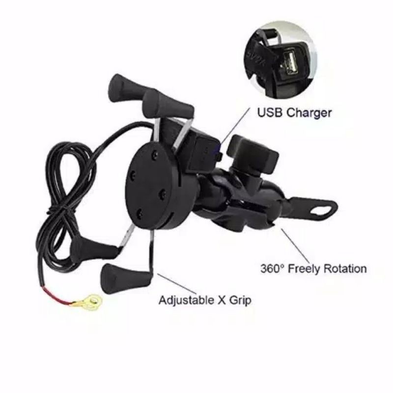 Mounting/Holder X-Grip Hp/Smartphone Braet Charger Motor Holder Handphone Holder Hp Motor