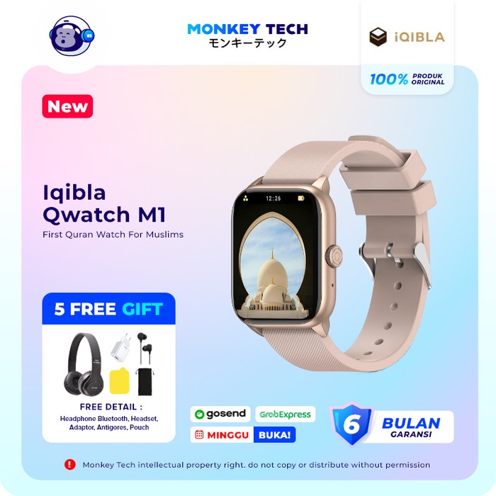 IQIBLA QWATCH M1 SMARTWATCH QURAN WATCH SP02 PHONE CALL