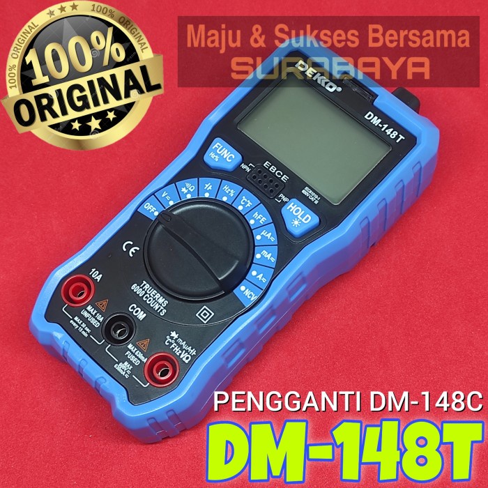 Promo Digital Multimeter Multitester Multi Tester Meter Dekko Dm-148T Dm148T Terbaru