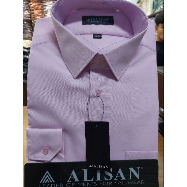 Alisan Kemeja Pria Lengan Panjang Reguler warna Lilac.