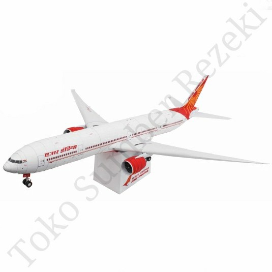 MUST HAVE PAPER CRAFT 3D MINIATURE AIR INDIA BOEING 777 300ER PAPERCRAFT PLANE TERMURAH
