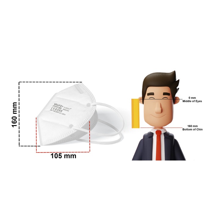 Masker Medis 6Ply ValvePlus PURISM FFP2 NR EU Standard RoyalBlue 5Pcs - JM