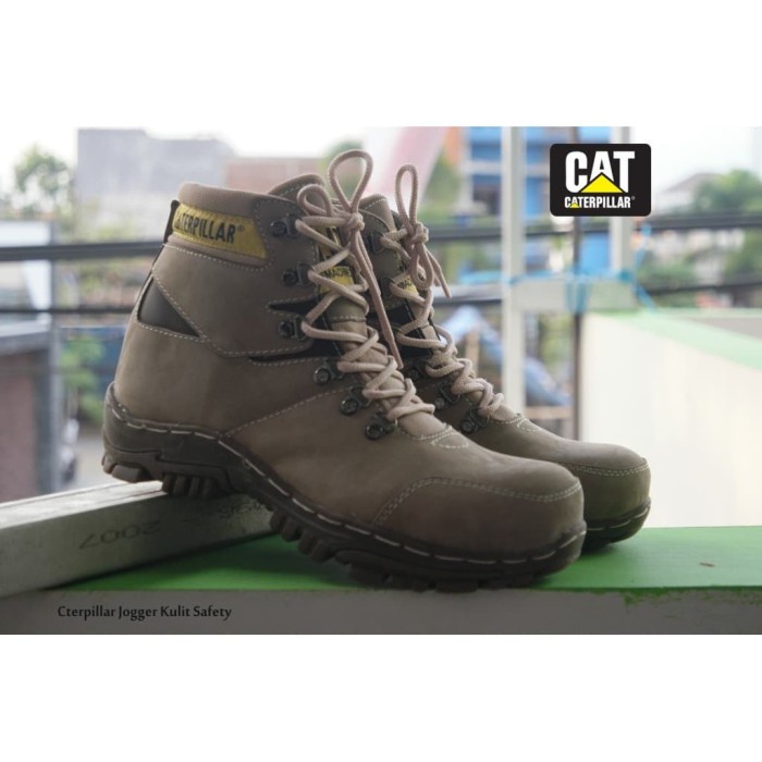 SEPATU CATERPILLAR JOGGER SAFETY BOOTS HIKING TOURING KULIT ASLI MURAH