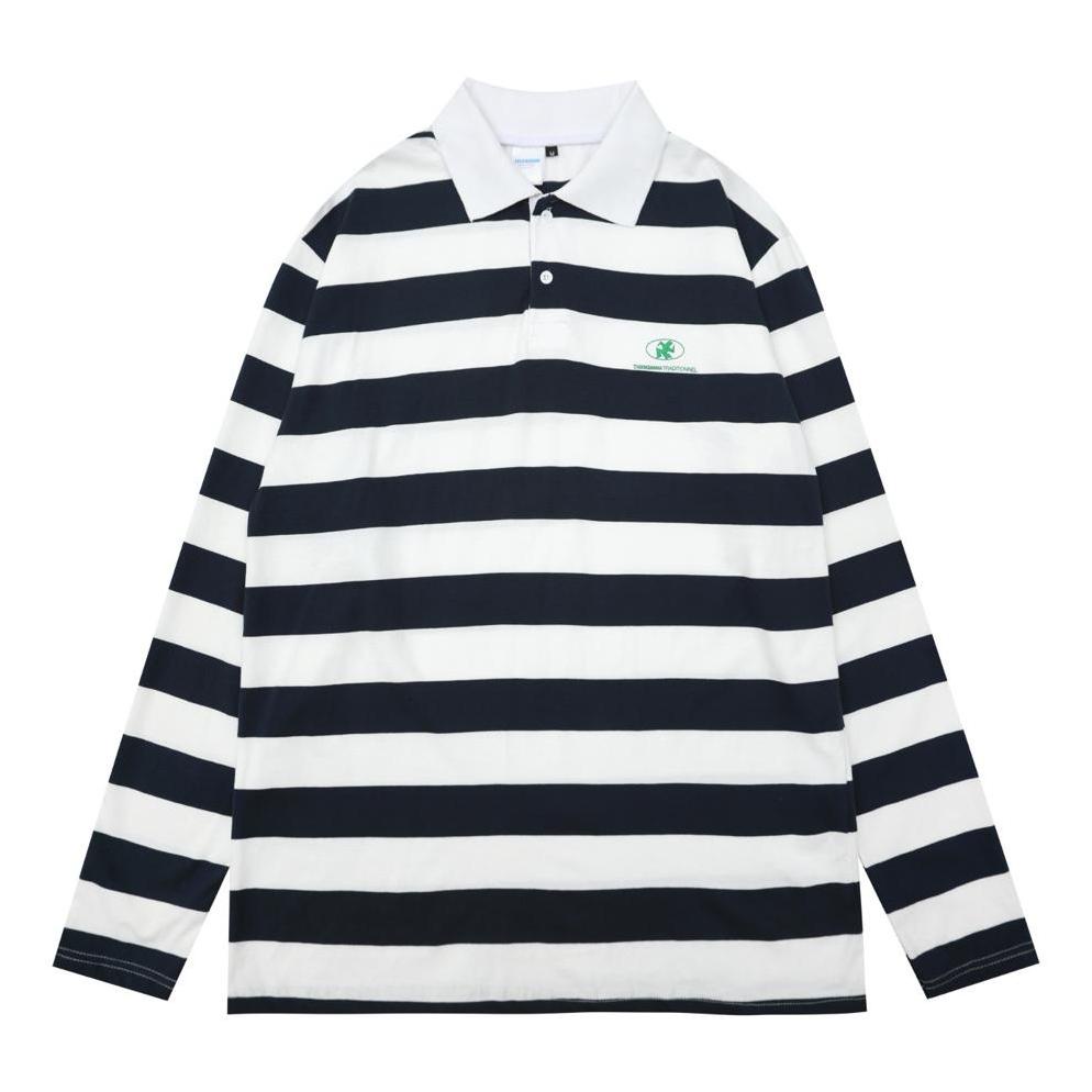 Rugby Shirt Molder Striped White Navy Thanksinsomnia