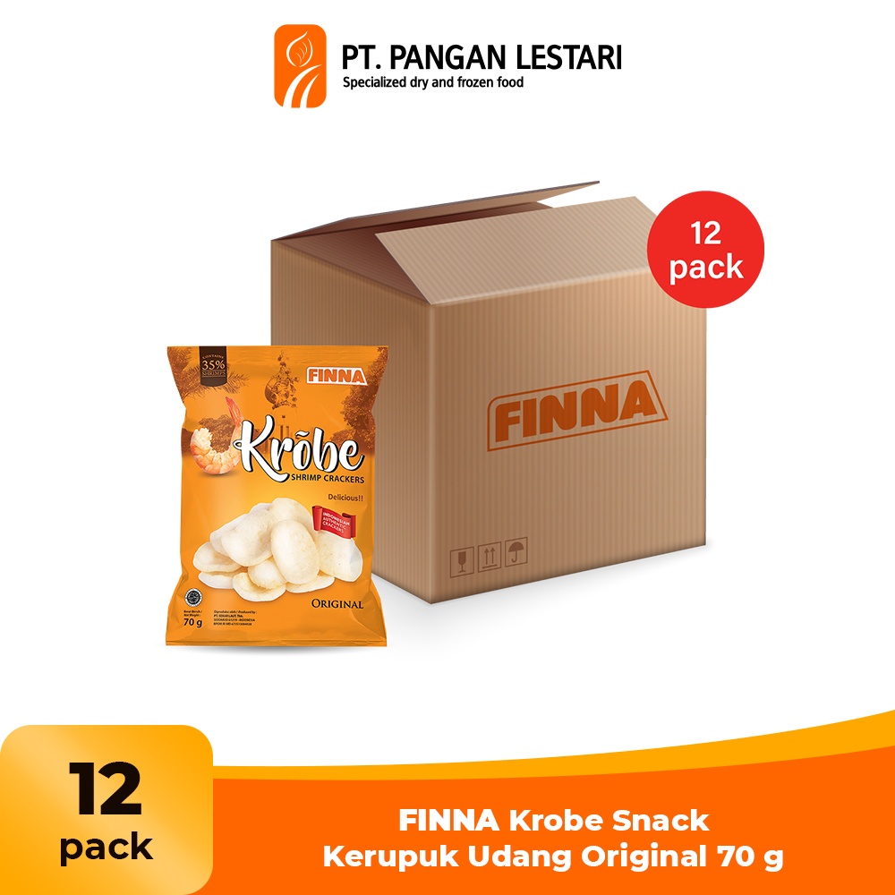 

FINNA Krobe Snack Kerupuk Udang Rasa Original isi 12 (Karton)