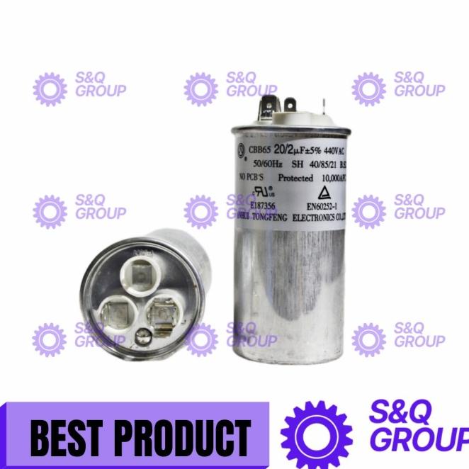 Kapasitor Ac Panasonic 3/4Pk Ori 20+2Uf/Capasitor Ori Panasonic 20+2Uf