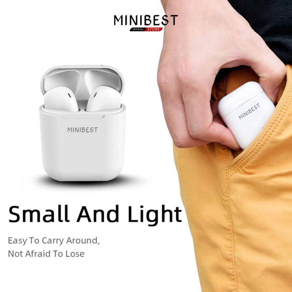 Termurah Minibest Headset Bluetooth Inpods I12 & I13 PRO Earphone Bluetooth Wireless Android MB #koa