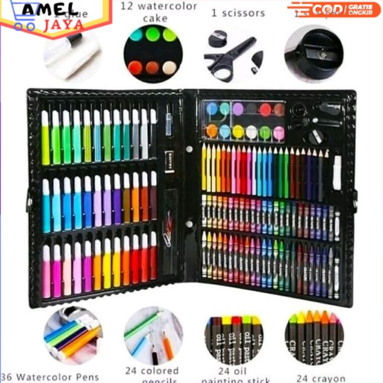 

Murah Crayon Pensil Warna Set Menggambar untuk Anak isi 150 pcs Sale