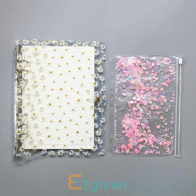 

Terlaris EG-Buku Rekening Tangan Daisy Soft Shell PVC Binder Transparan A5/A6 Notebook-Eghrerr COD