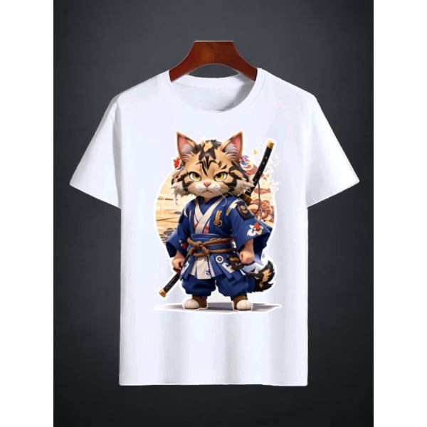 baju sablon kucing samurai kaos sablon dinosaurus Baju hitam sablon baju putih sablon kaos pria anim