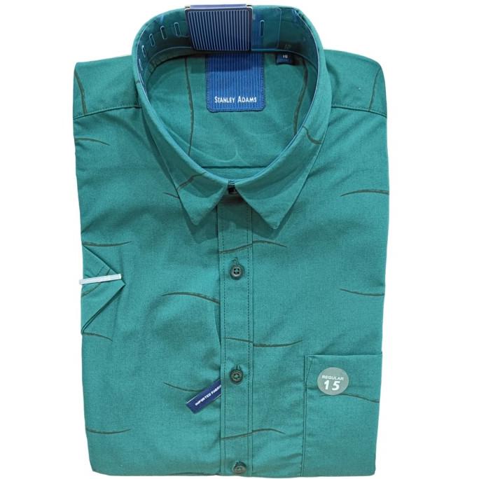 Kemeja Pria Stanley Adam Original Formal Kerja Kantor Lengan Pendek Berkualitas