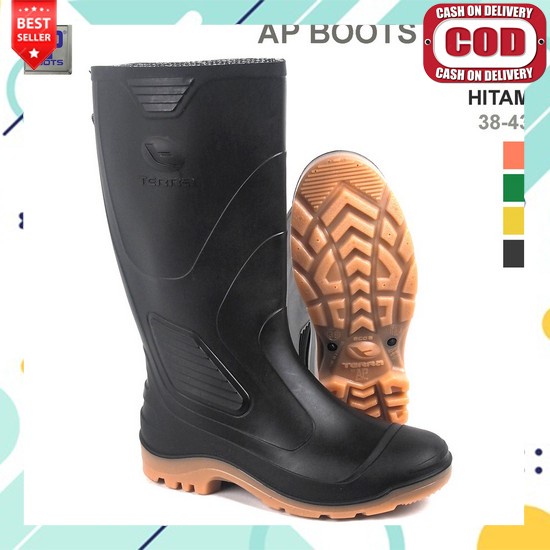 Sepatu Sawah Panjang Petani Anti Keong Anti Air Pria Karet Tebaru Sepatu Ap Boot Karet Safety Ujung 