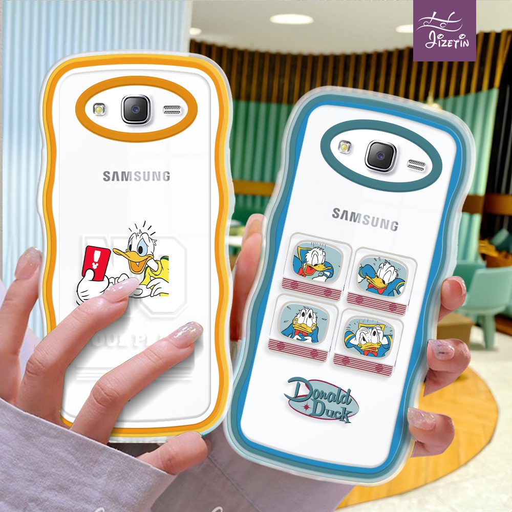 Selfie Ekspresi Lucu Donald Duck Casing ph bentuk aneh untuk for Samsung Galaxy J7/Core/Prime J5 Pro
