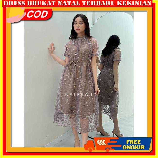 Dres Brukat Kondangan Mewah Elegan Kndangan Import Drws Bruklat Cewek Import Elegan Dress Kondangan 