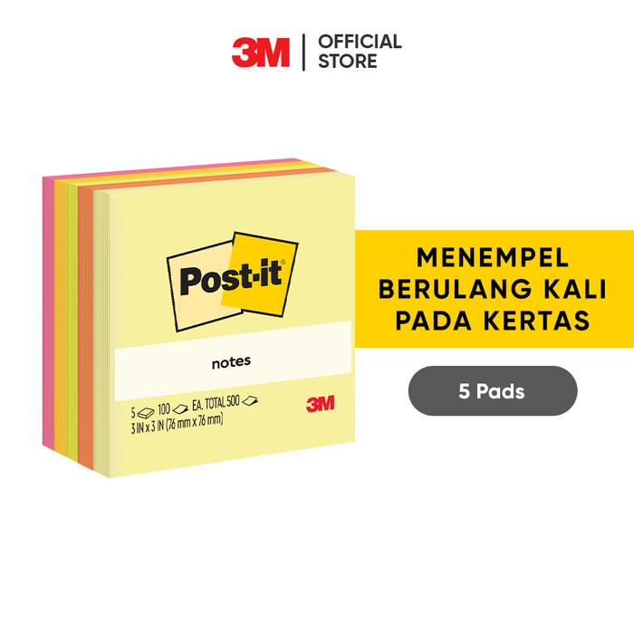 

TERLARIS - POST-IT COLOR NOTES ASSORTED 5 COLOR, 3X3, 5PADS/PACK