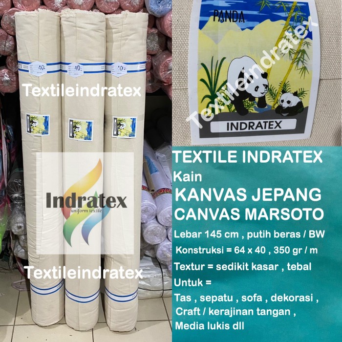 

kain KANVAS JEPANG canvas MARSOTO L 145 CM bahan tas sepatu lukis tote