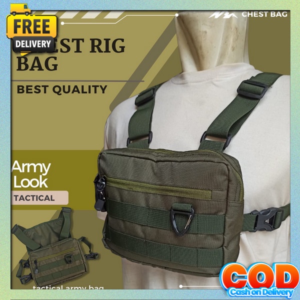 Model Tni Polisi Chest Bag Laki2 Kekinian Tas Dada Sport Buffback Sepedaan Simpel Simple Termurah Ba